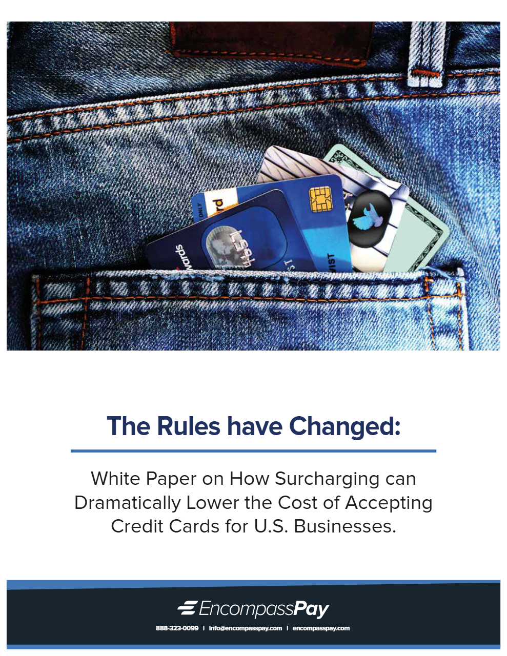 First page of the guide: The Rules Have Changed: How Surcharging Can Lower Credit Card Acceptance Costs