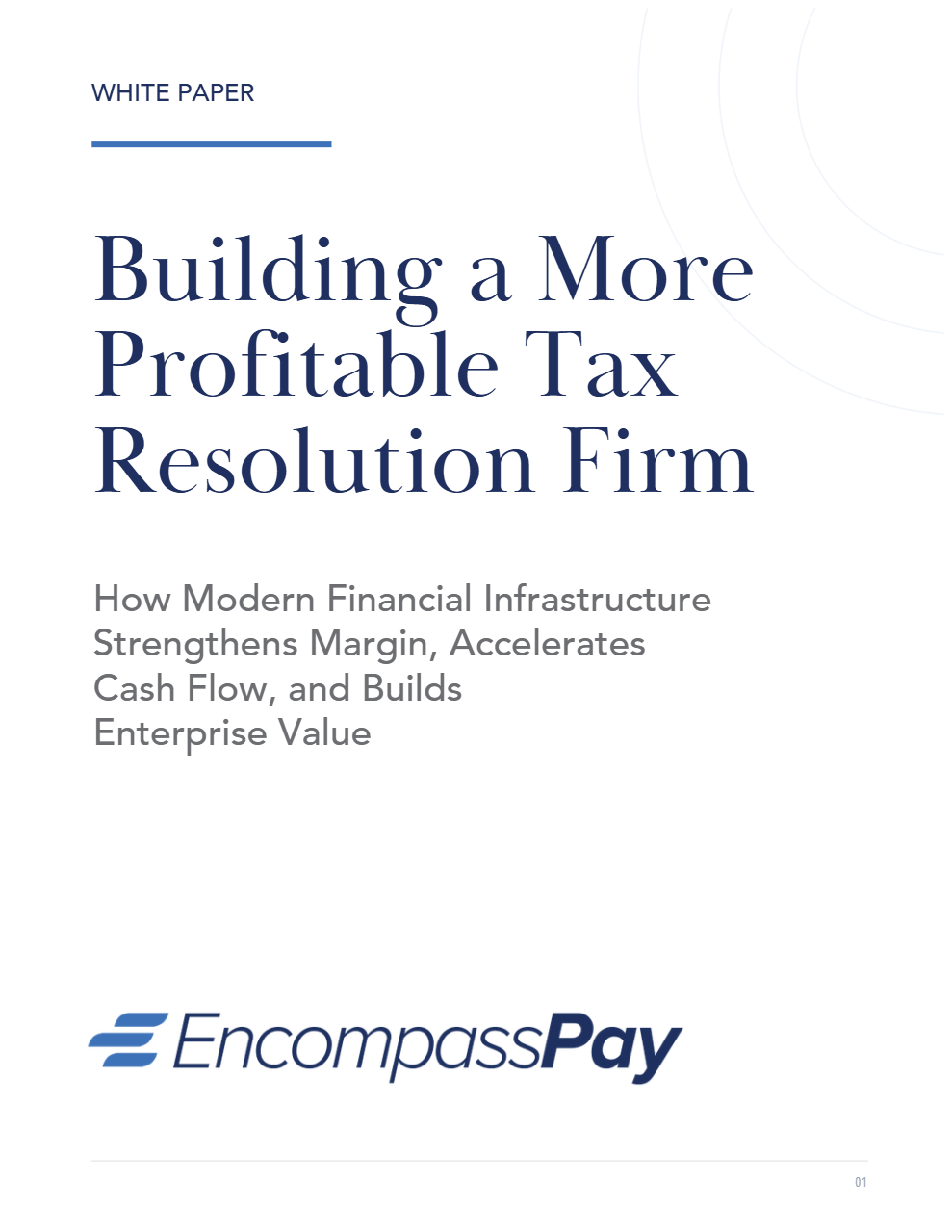First page of the guide: Building a More Profitable Tax Resolution Firm